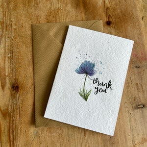 Pack of 10-20 Seeded Thank You Cards Multipack Thank You Greeting Card Made from Seed Paper with Wildflower Seeds Plant After image 8
