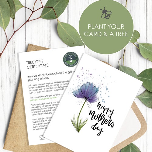 Plantable Mother's Day Card: Bee Wildflower Seed Paper - UK - View #9