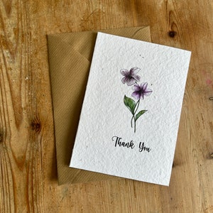 Pack of 10-20 Seeded Thank You Cards Multipack Thank You Greeting Card Made from Seed Paper with Wildflower Seeds Plant After image 7