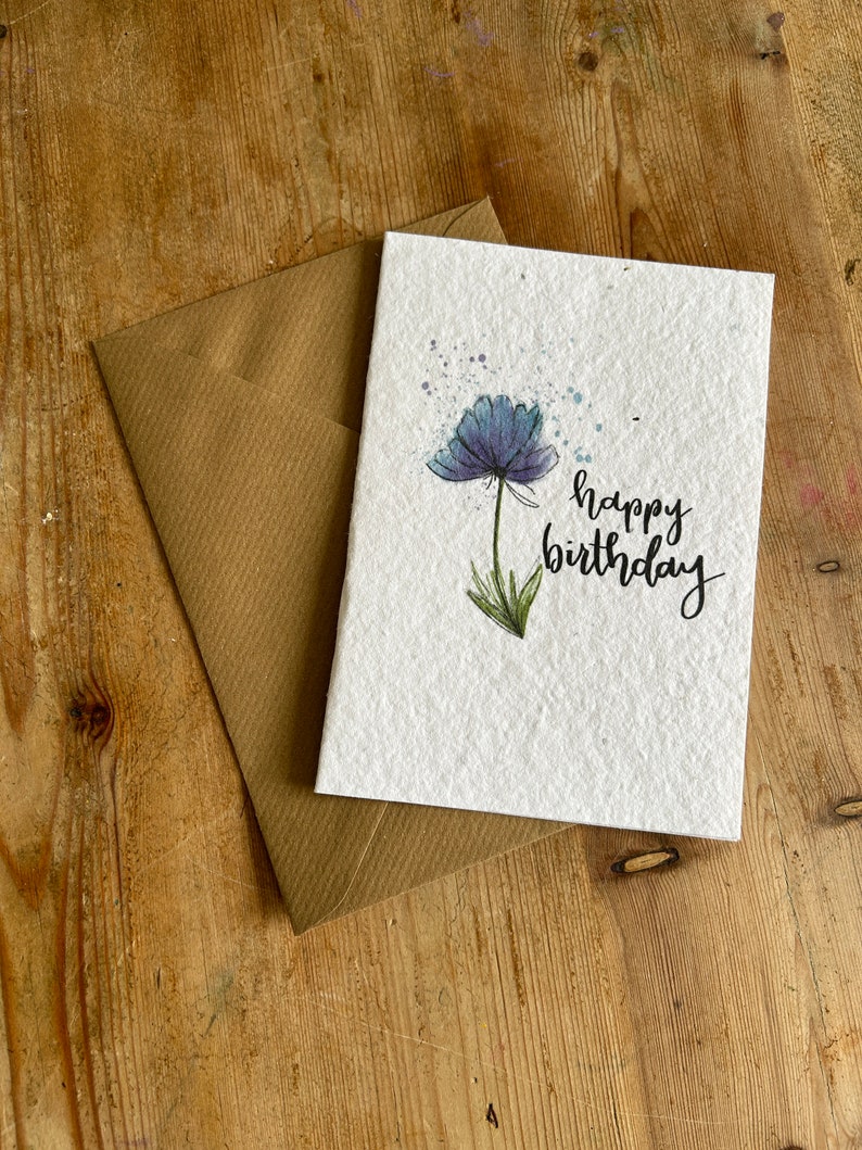 Pack of 10-20 Seeded Birthday Cards Multipack Birthday Cards for Women, Men & Children. Made from Eco-Friendly Cards with Wildflower Seeds image 4