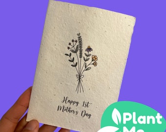 Plantable Happy First Mothers Day Card - Flower Designs