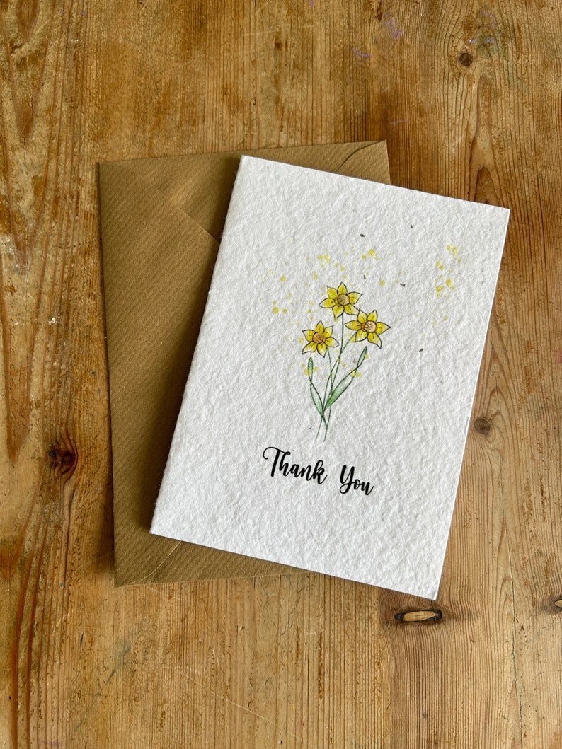 Pack of 10-20 Seeded Thank You Cards Multipack Thank You Greeting Card Made from Seed Paper with Wildflower Seeds Plant After image 9