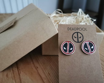 Deadpool - Superheld / Marvel-manchetknopen met rustieke cadeauset
