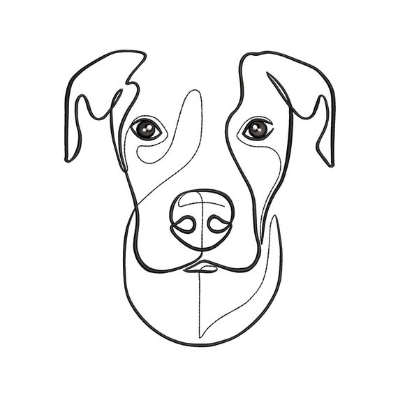 Dog Embroidery Design Machine Embroidery Design Embroidery Etsy