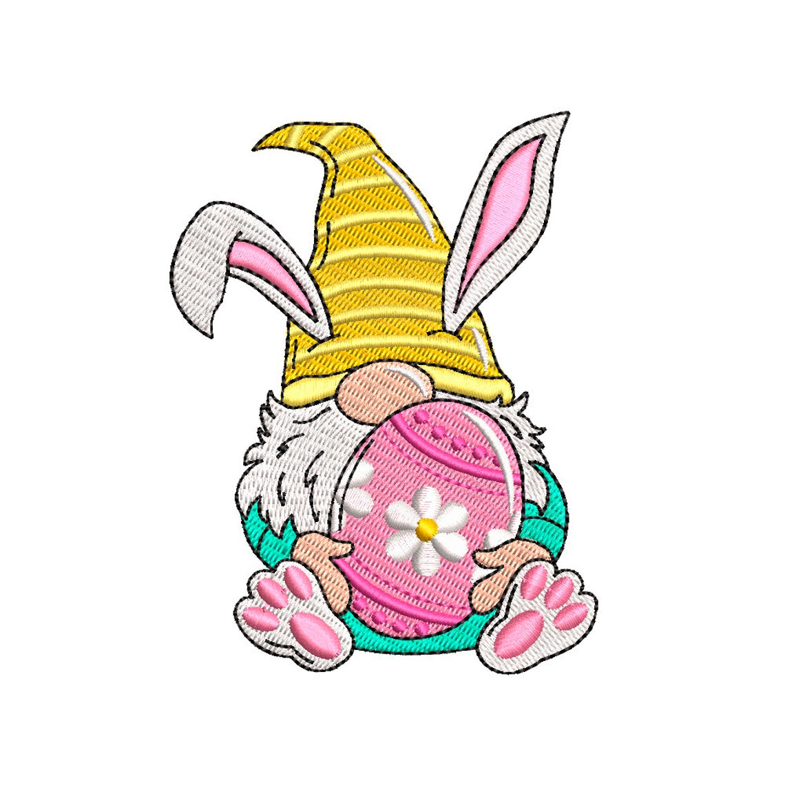 Easter gnome embroidery design  etsy Easter gnome embroidery design  etsy