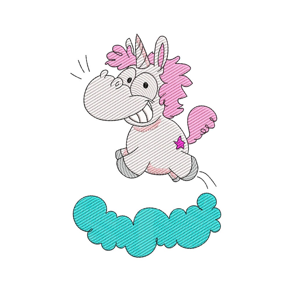 Unicorn embroidery design machine embroidery pattern cute  etsy