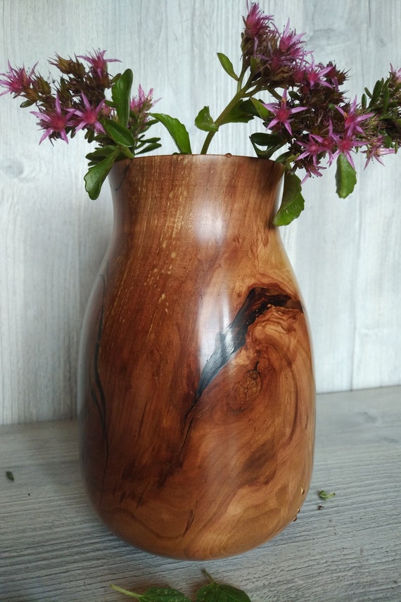 Wooden Vase Decorative Wooden Vase Handmade Wooden Vase Etsy