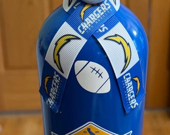 Los Angeles Chargers Upcycle Wine Bottle