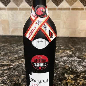 Arizona Cardinals Upcycle Wine Bottle