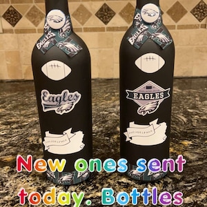 Philadelphia Eagles Upcycle Wine Bottle