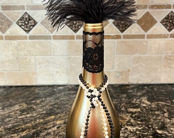 Great Gatsby Ombre Upcycle Wine Bottle