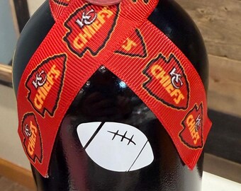 Kansas City Chiefs Upcycle Wine Bottle