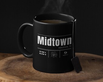 Midtown, Houston, TX Tasse à café noir