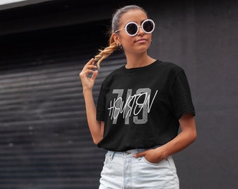 Camiseta holgada Houston 713 para mujer - Negro