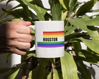 Houston Pride White Glossy Mug