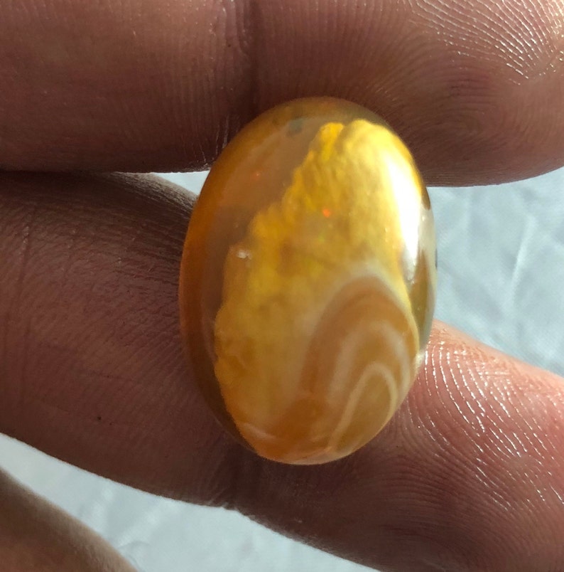 Rare Deep Sea Opal 22X15X12 MM Loos Gemstones Oval Shape Cabochon Opal 26 Cts Natural Ethiopian Opal A++