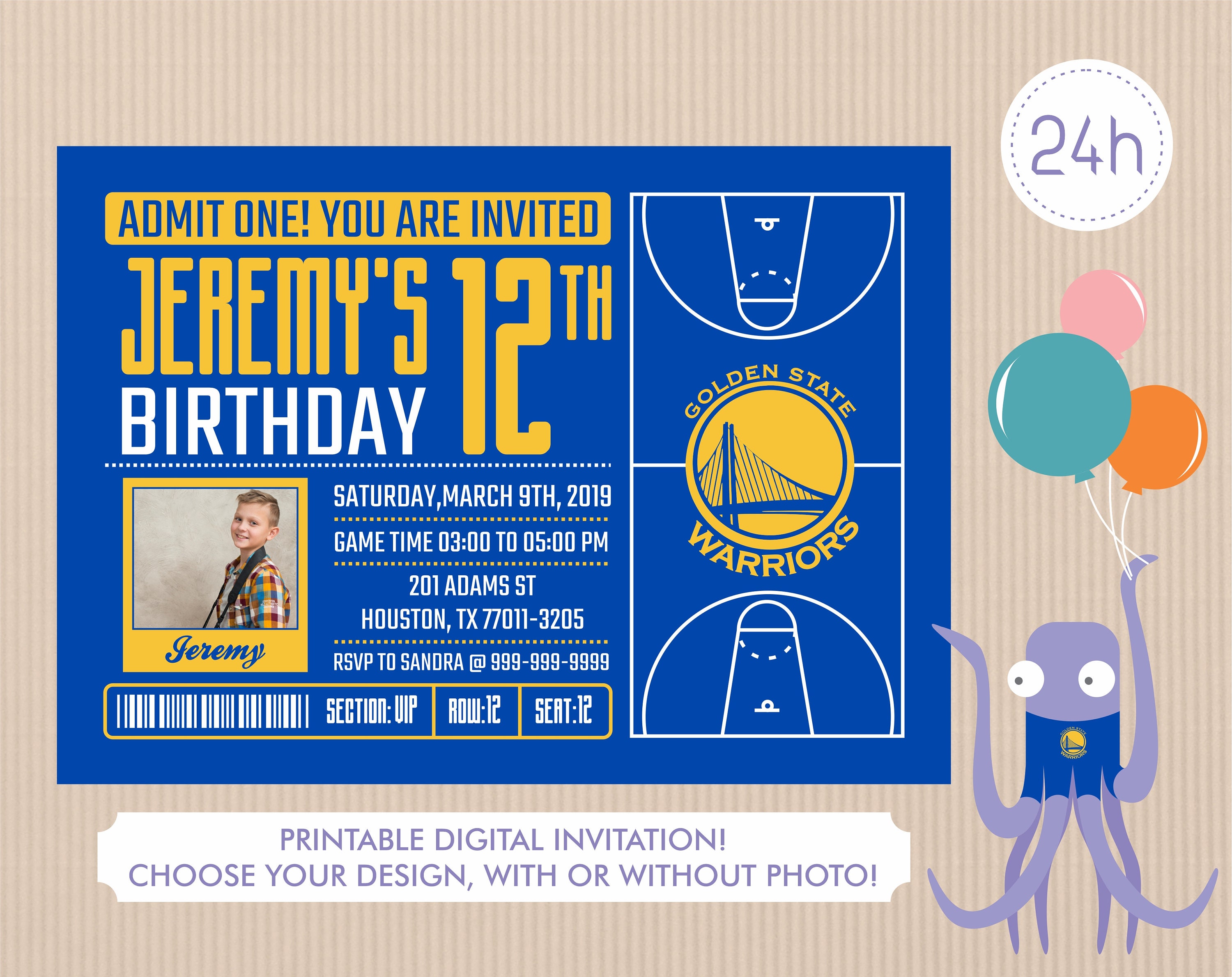 Golden State Warriors Invitation Birthday Invitations Etsy golden-state-warriors-invitation-birthday-invitations-etsy