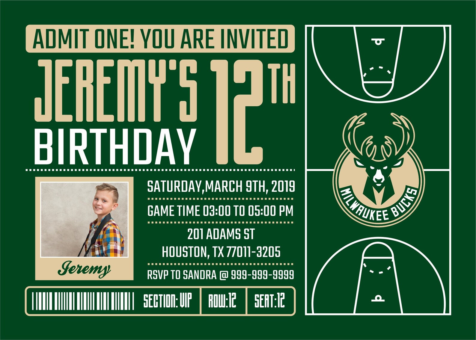 Milwaukee Bucks Invitation Birthday Invitations Bucks Party | Etsy