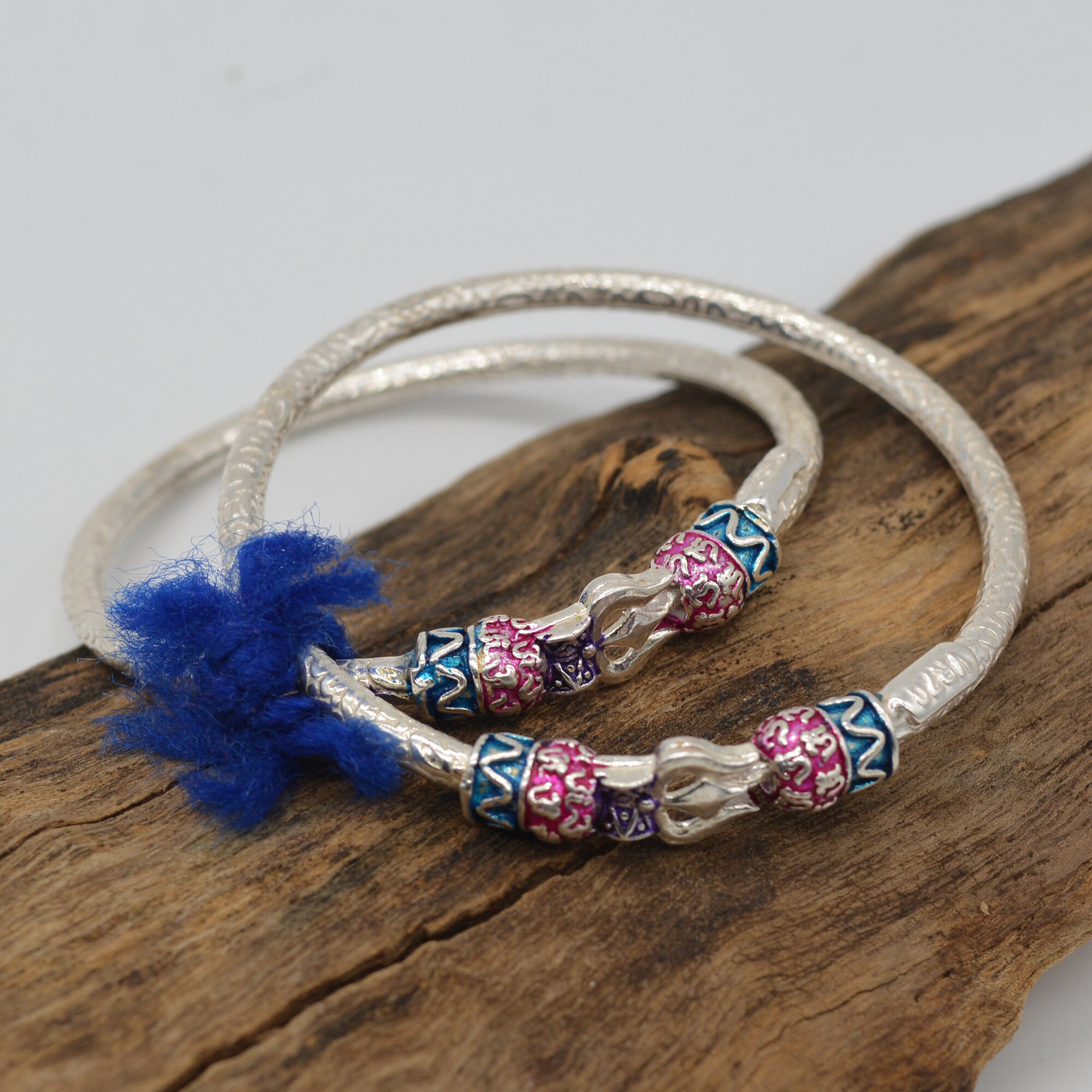 Mothers Day Silver Shiv Design Baby Bangles Baby Kade