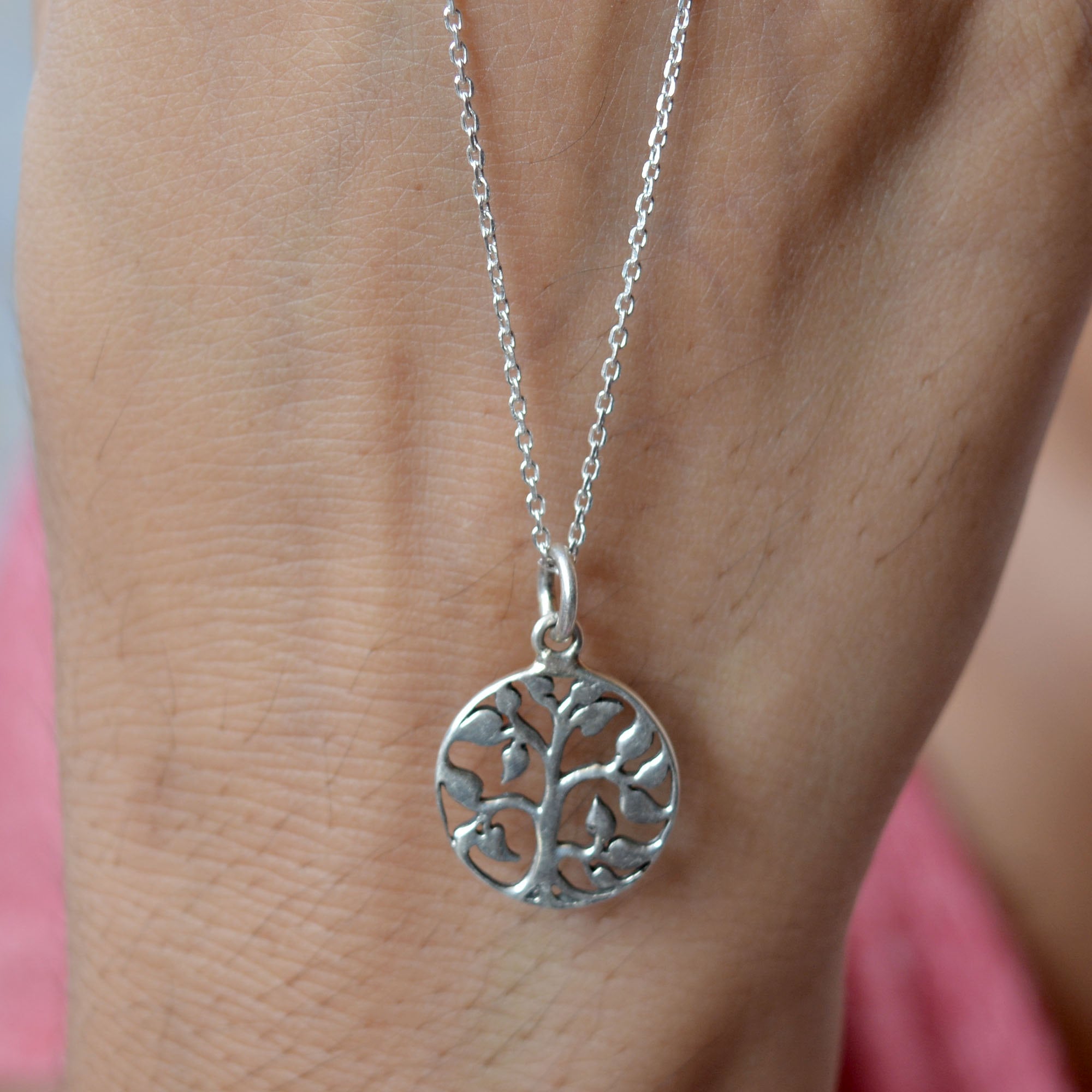 Carol Jewelry Colgante De Plata De Ley 925 Con árbol De La Vida Para Mujer Y Hombre, Metal