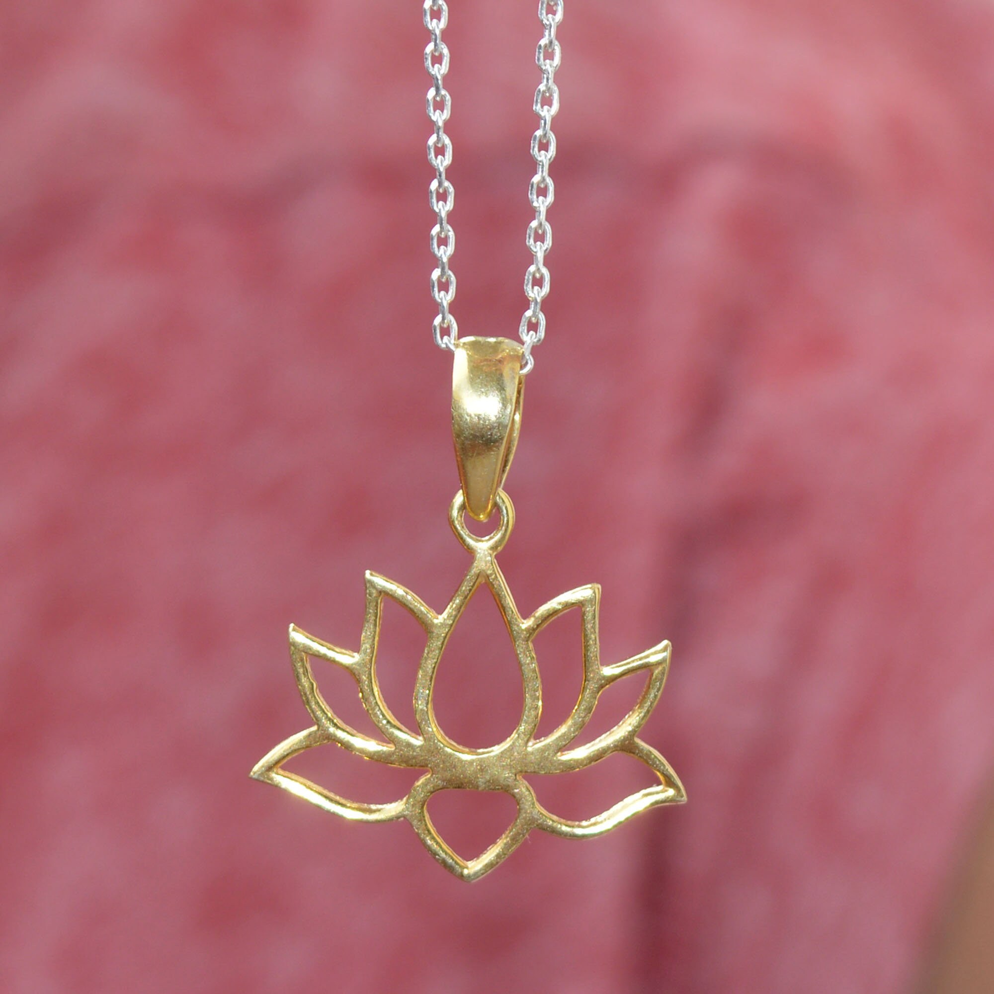 STRONG LOTUS SILVER NECKLACE GOLD OURS 【公式通販】