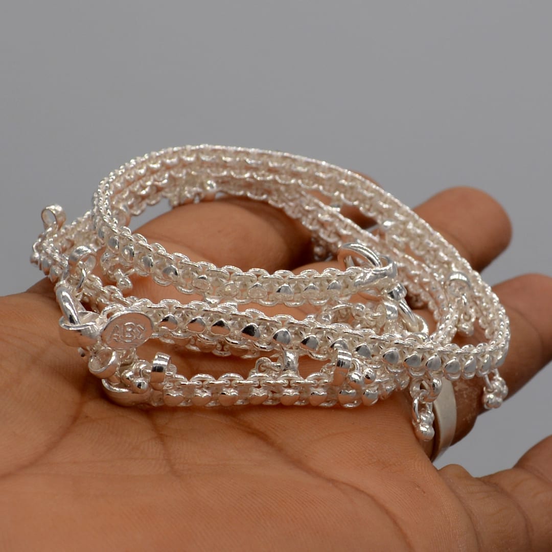 Men's Sterling Silver Mariner Chain Bracelet - Jewelry1000.com
