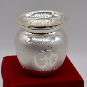 Pure Silver Kalash or Top Cover at Best Price in Etsy Buy Om Sathya Design Kalash Asia Bazaar Pure Silver Kalash Lota for Pooja