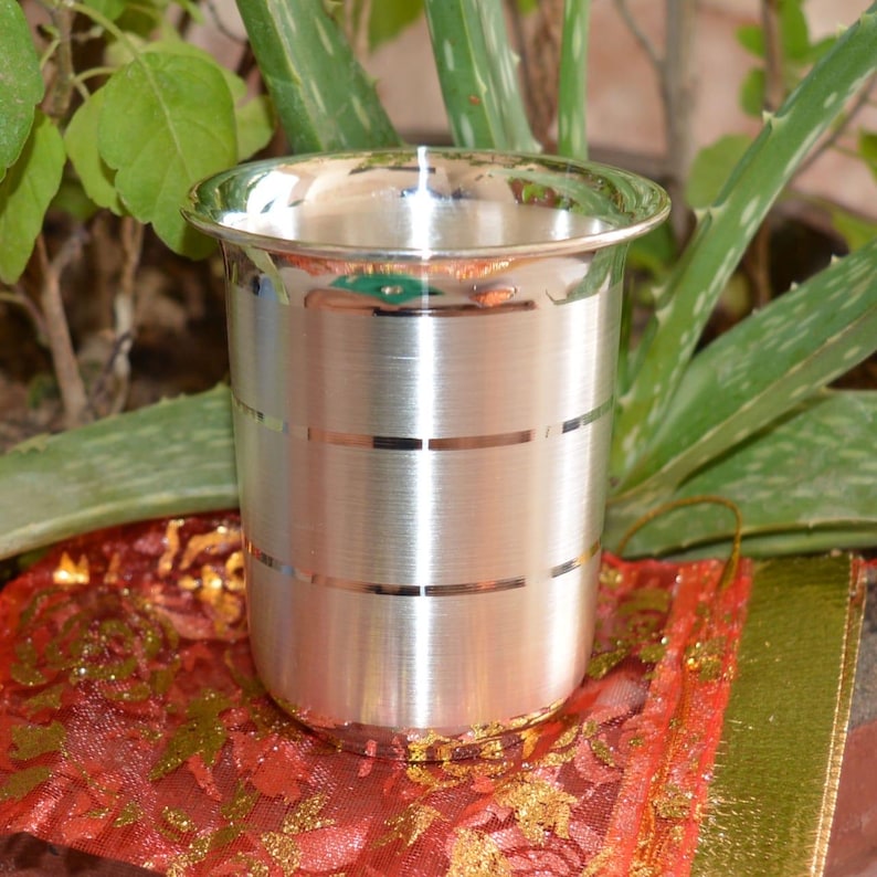 Vaso de agua/leche hecho a mano de plata fina 999 pura, frasco de plata, taza de plata para bebés y niños, utensilios para mantenerse saludables imagen 4