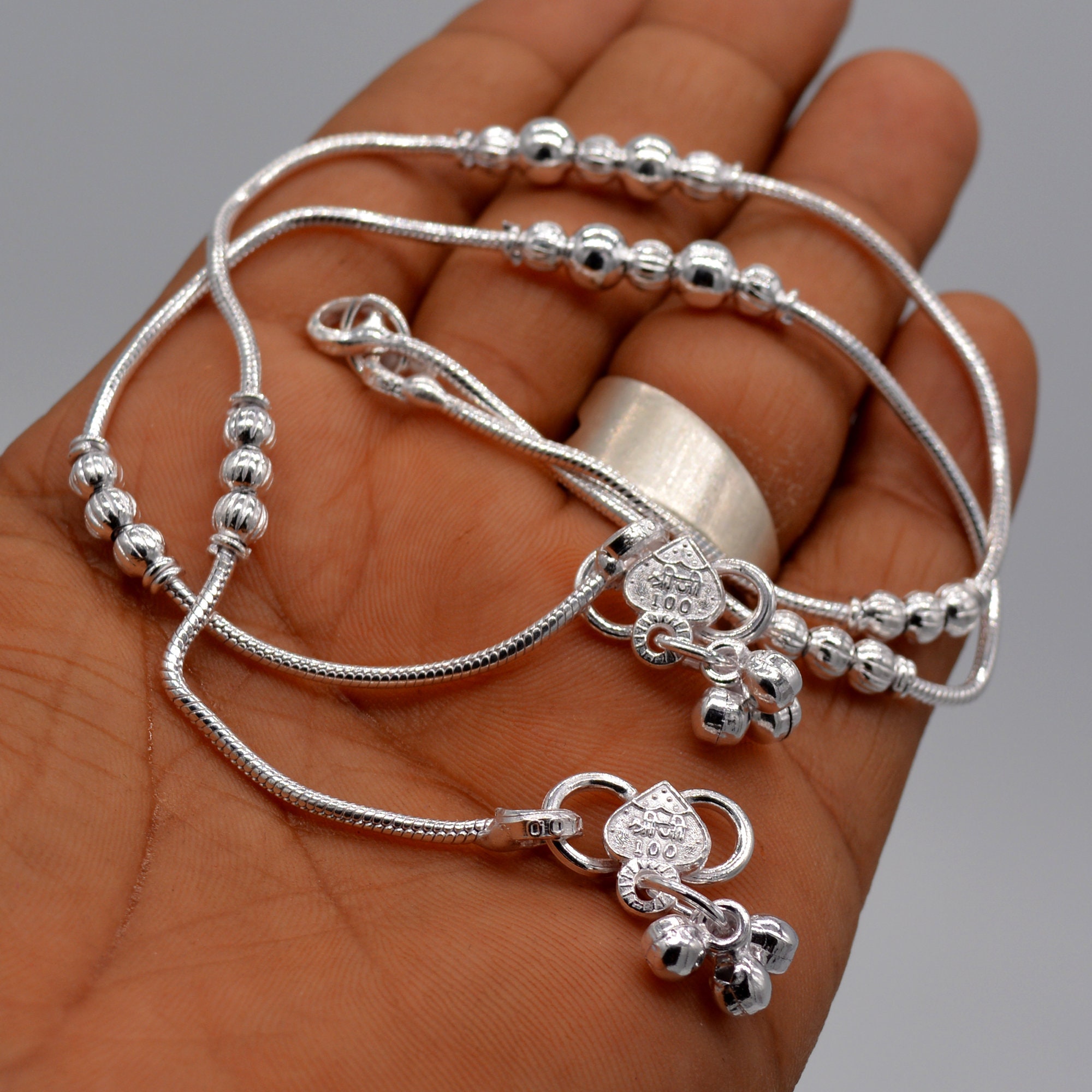 Silver Payal Wholesale Market Silver Payal for Girls Silver Payal for Women Original Silver Anklets for Girls Etsy Canada