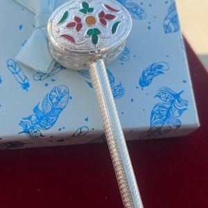 925 Sterling Silver Rattle with Amazing Sound Toys, Free Engraving, Personalized Baby Shower Gift, Gifts for kids, Gift for New Born Baby