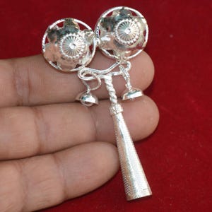 925 Sterling Silver Rattle with Whistle , Amazing Sound Toys,Free Engraving, Personalized Baby Name, Gifts for kids, Gift for New Born Baby