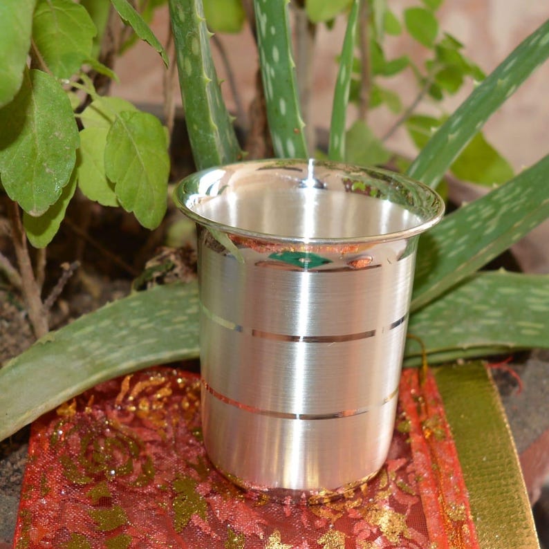 Vaso de agua/leche hecho a mano de plata fina 999 pura, frasco de plata, taza de plata para bebés y niños, utensilios para mantenerse saludables imagen 6