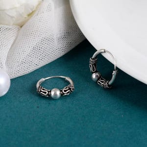 92.5 sterling silver hoops earrings for women gifts-hoop earrings-hoop silver earrings for girls-Round Classic Endless Hoops-Sizes 15mm