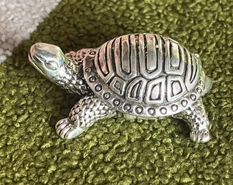 925 Sterling Silver Tortoise Idol | Handmade Silver Turtle