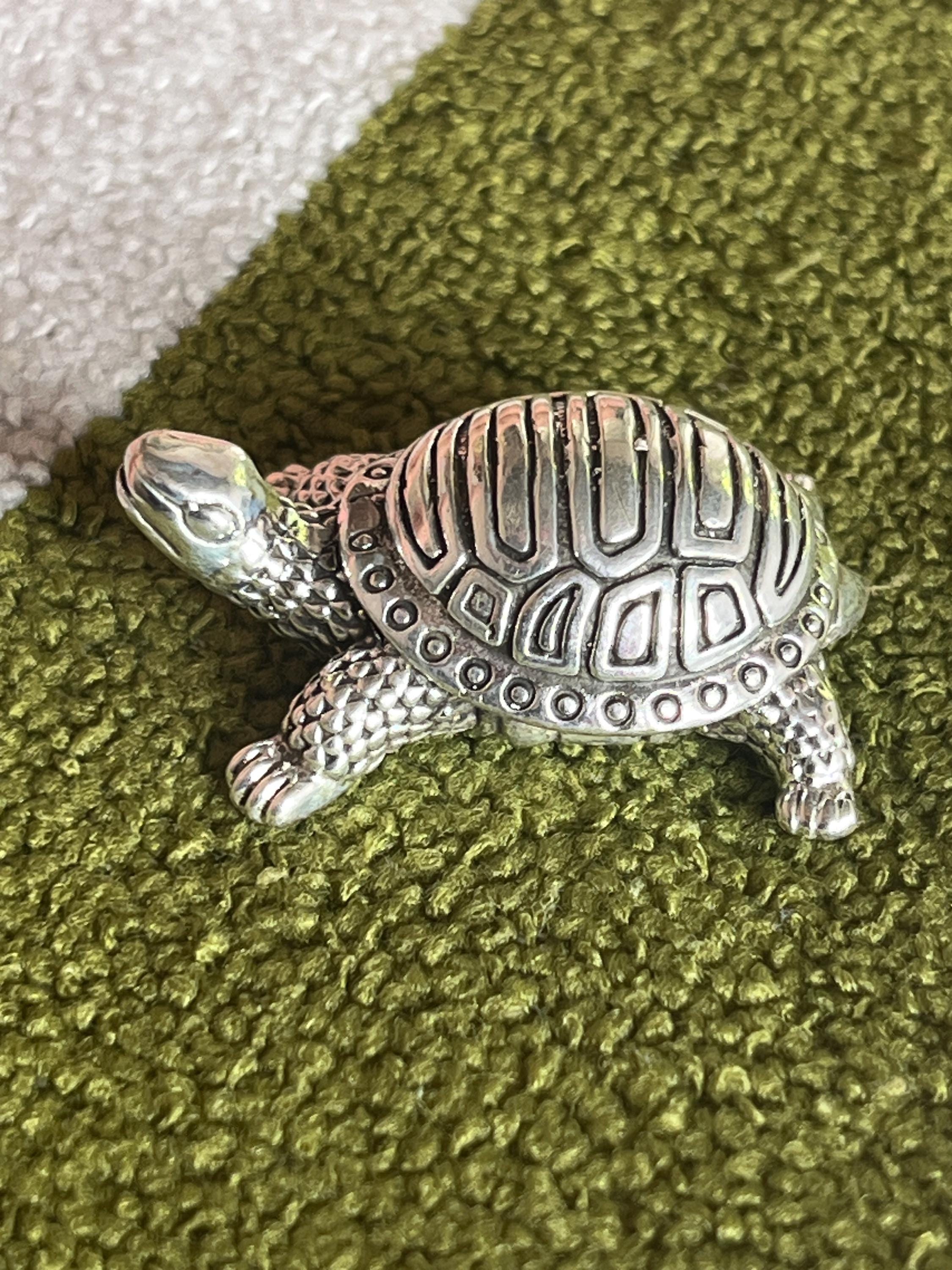 925 Sterling Silver Tortoise Idol | Handmade Silver Turtle
