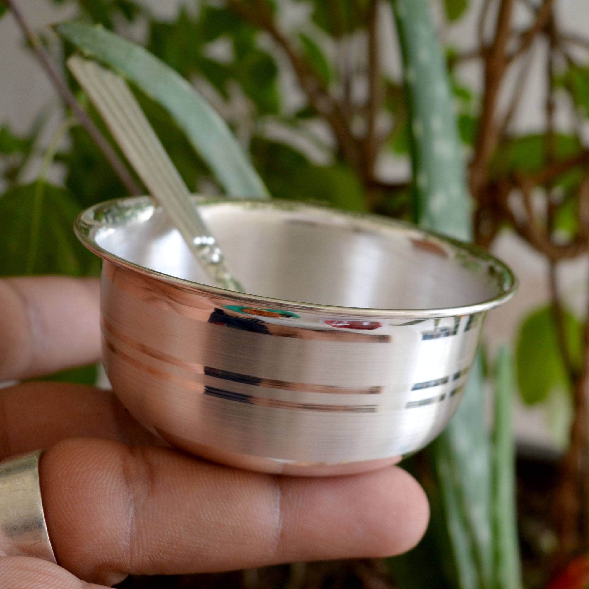 Buy Pure Silver Bowls and Spoons Serving Dishes Baby Serving Etsy UK
