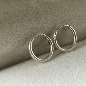 Small hoops earrings Sterling silver earrings Tiny plane hoop earrings Small silver hoops Ethnic earrings Kids hoops for kids hoop earring