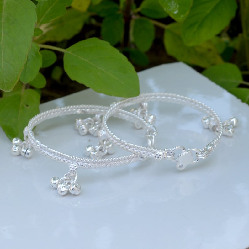 Baby Sterling Silver Bell Anklet Silver Bell Bracelet Etsy