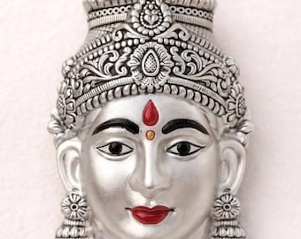 925 Sterling Silver Amman Face fore Varalakshmi Vratham, 925 silver Purity, Silver jewelry, Handmade Amazing Silver items