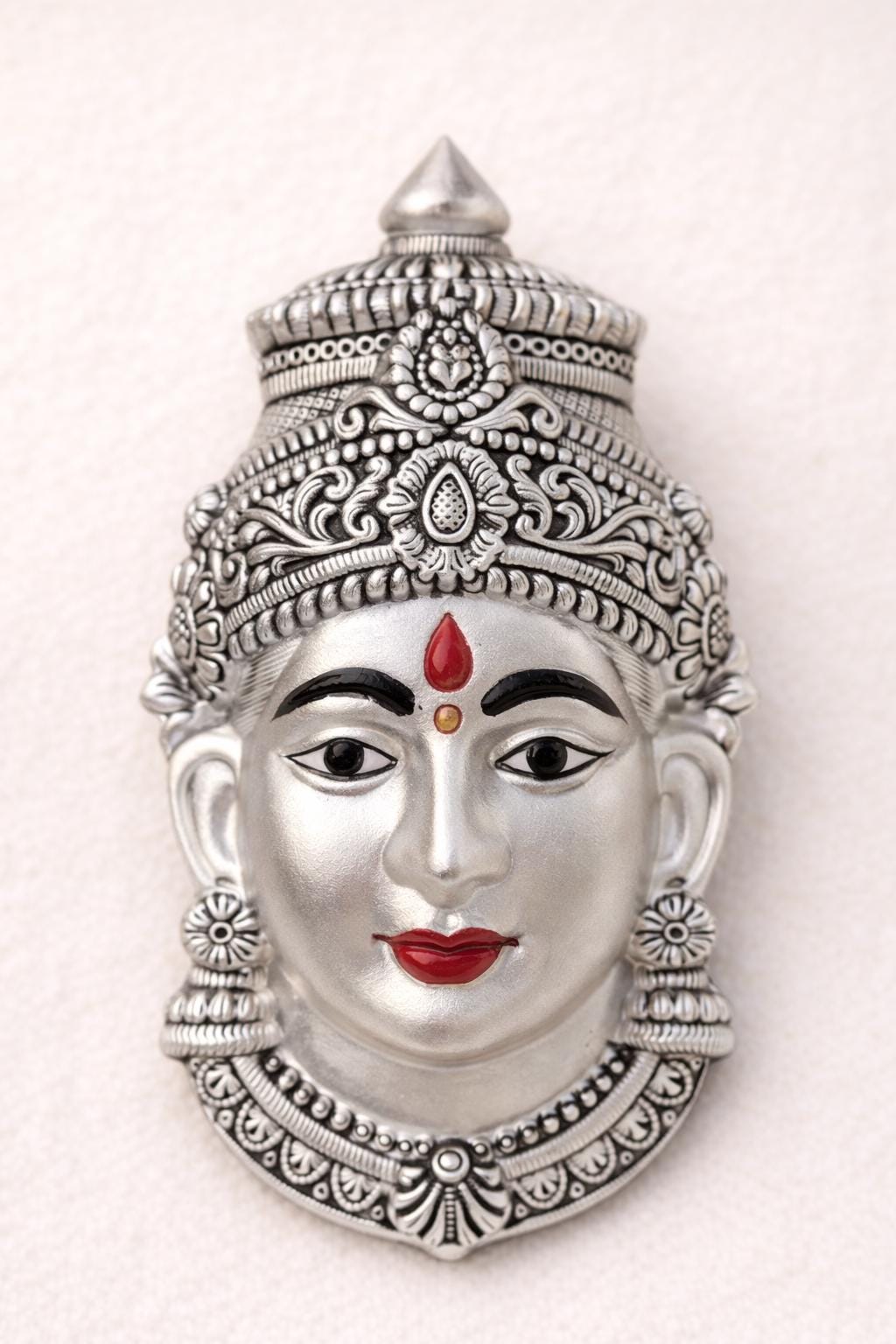 925 Sterling Silver Amman Face Fore Varalakshmi Vratham, 925