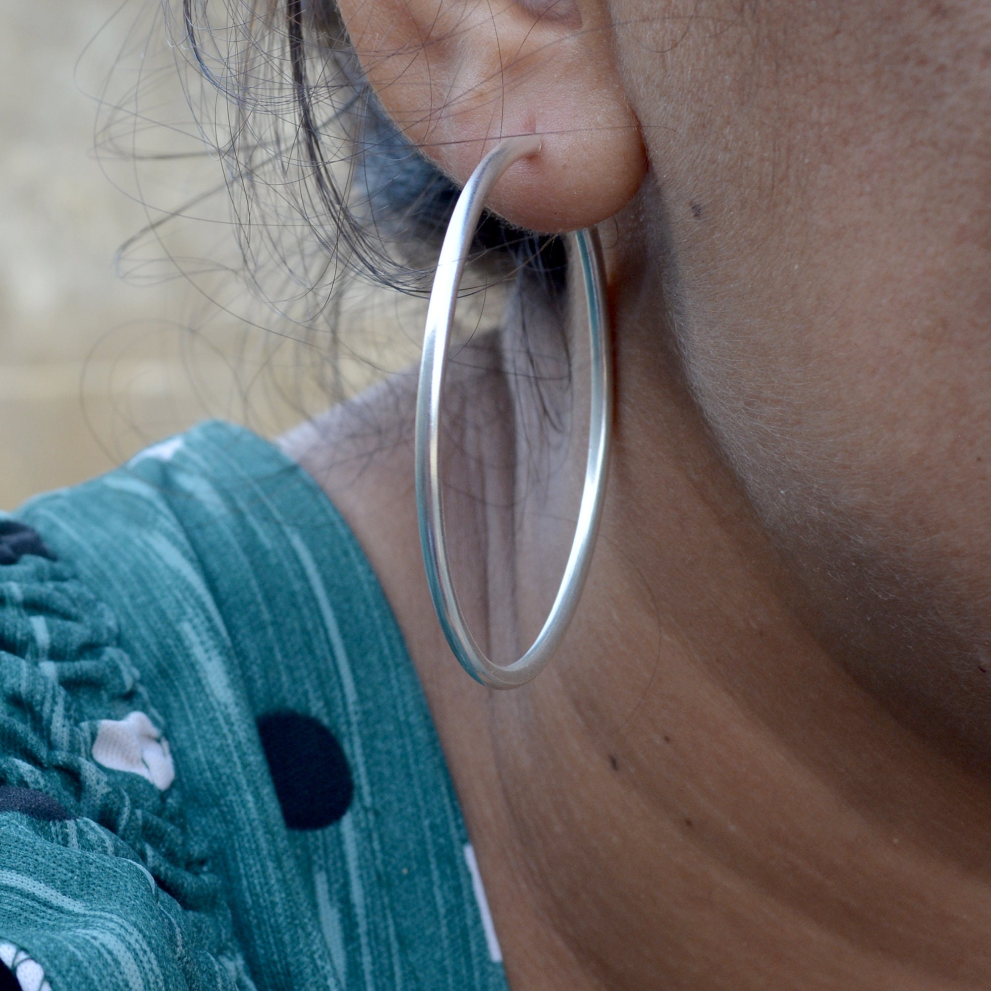 SILVER925 BIG HOOP EARRINGS /シルバー/ピアス 92.5 sterling silver hoops earrings for women gifts-hoop