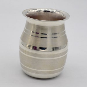 Kalash Pure Silver Design Kalash, Pure Silver Kalash Pot for Puja, unique special silver puja article, Milk and Water Kalash