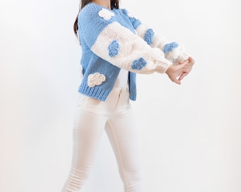 Handmade Cardigan - Cloudy Sky