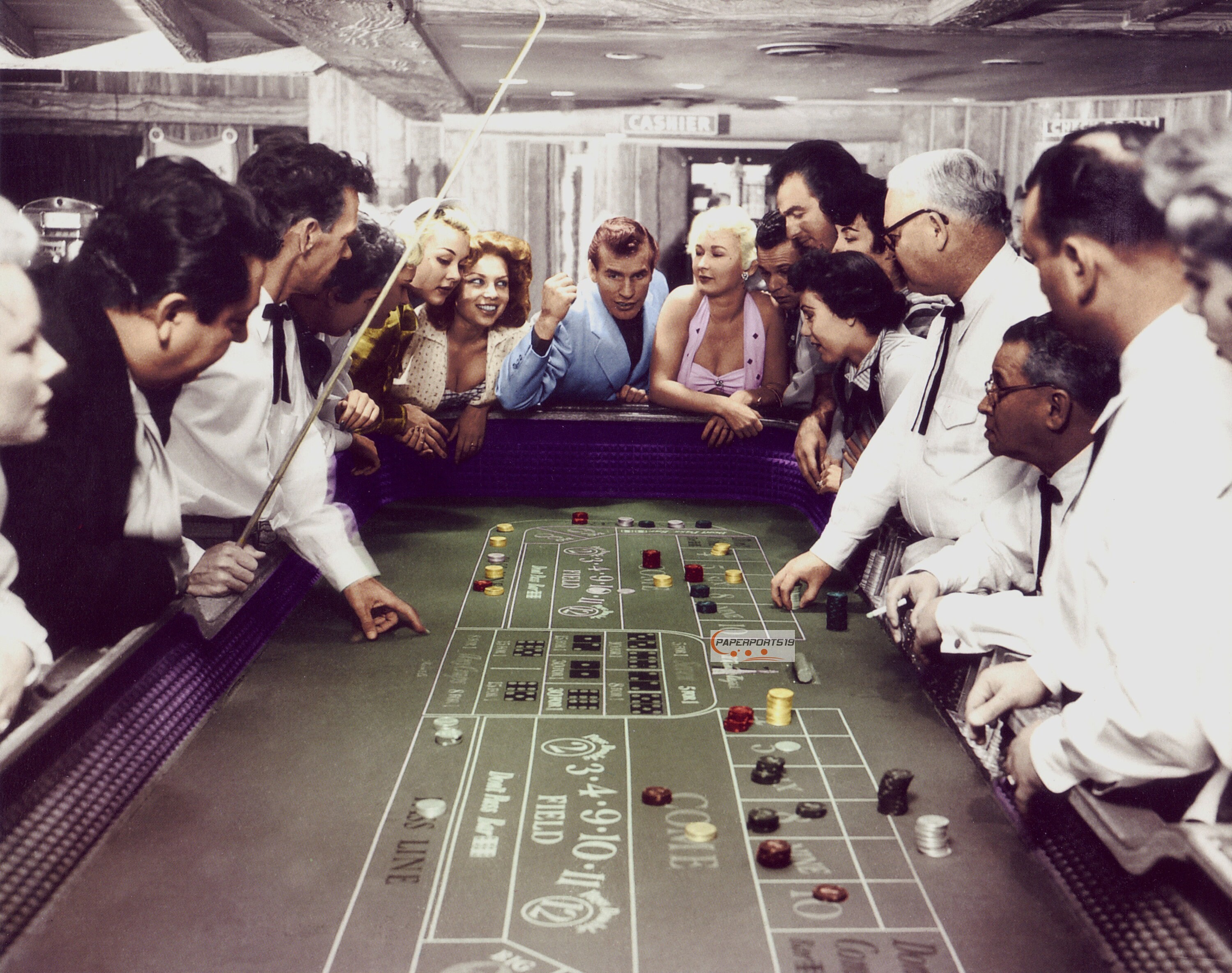 Vintage Las Vegas Casino Craps Game Colored Or B&W 8 x 10 Etsy