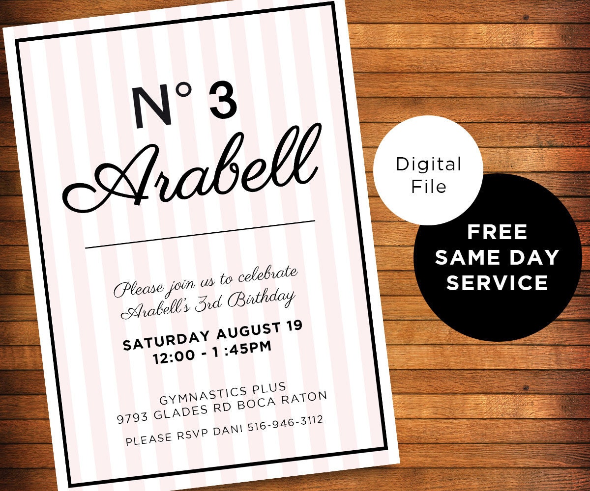 Free Printable Chanel Invitation Template - Printable Templates Free