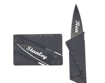 Personalized Folding Credit Card Knife