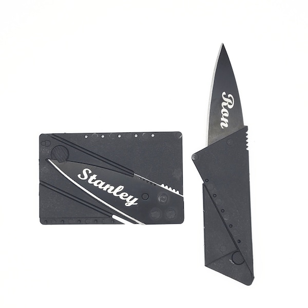 Personalized Folding Credit Card Knife