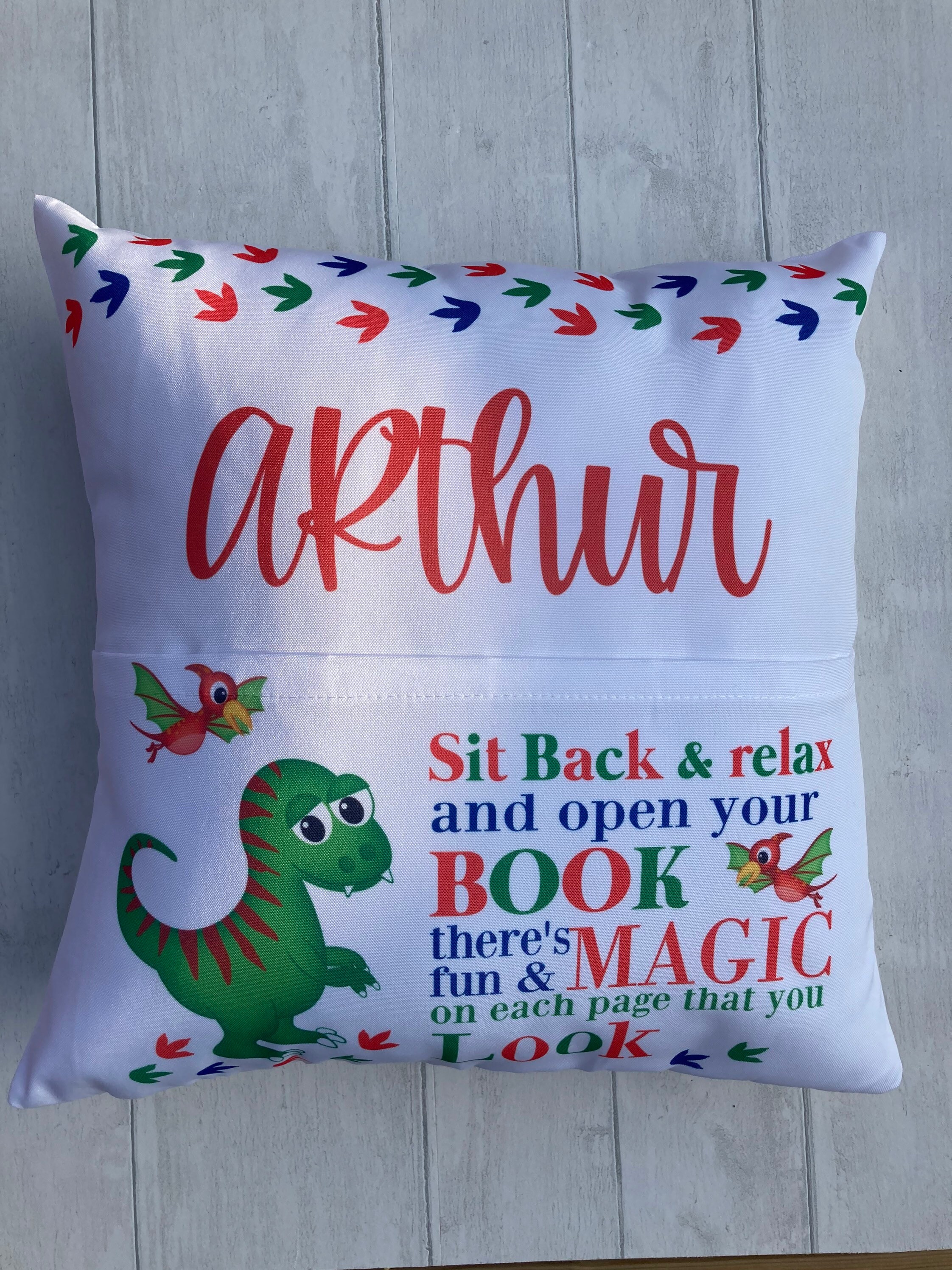 Childrens Book Pocket Cushion/ Reading cushion / Childrens Etsy