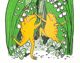 Frolicking for Spring Riso Print