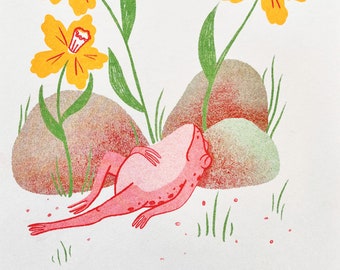 Siestas de principios de primavera Riso Print